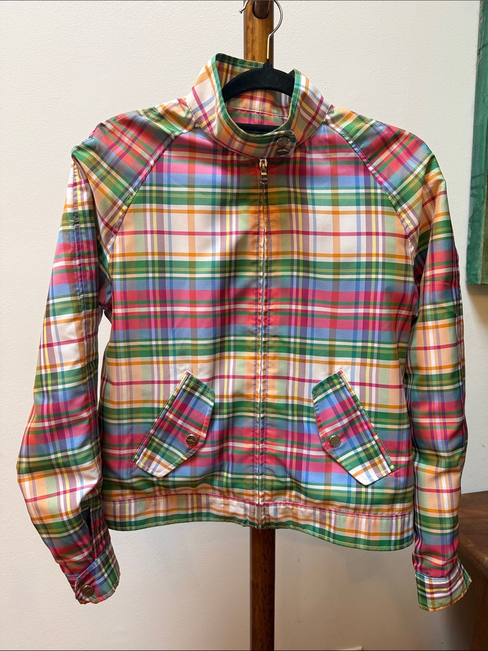 Vintage Ralph Lauren Windbreaker Multicolor Plaid Jacket M